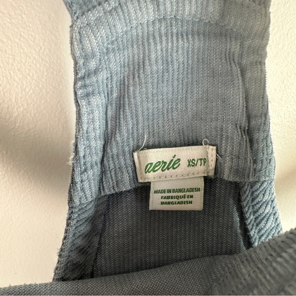 Aerie Blue Corduroy Overalls sz XS - Picture 8 of 9